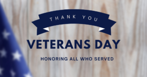 Thank you veterans this Veterans Day. Honoring all who served.