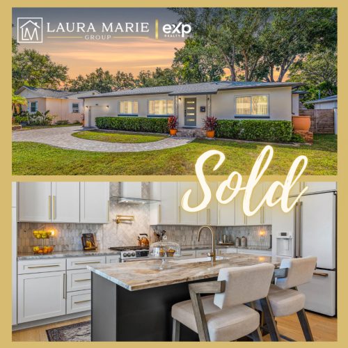 Exterior and kitchen of Harris Park home sold in St Petersburg FL