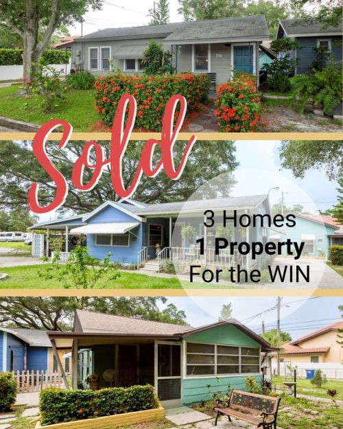 3 Homes on 1 property in Allendale Terrance neighborhood of St Petersburg, FL